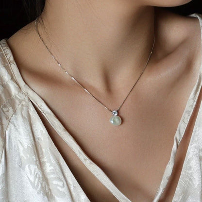 White Keshi Pearl Zircon Pendant Necklace - WILD - Rebel